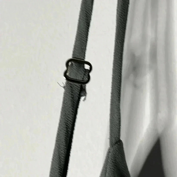 Show Me Your MuMu Verona Deep Sage Cowl Neck Chiffon Overlay Dress Size L - Picture 5 of 10